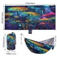 thumbnail image 2 of Hanging Hammock Portable Travel Camping For Outdooor Beach Camping Hiking Mushrooms & Stars Colorful, 2 of 8