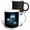 Multicolor, variant on 3drose, Gowing Furry Creatures with Tendrils and Large Eyes, in a Dark Forest., 11oz Two-tone Green Mug