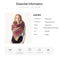 thumbnail image 6 of Women's Scarf Winter Thick Warm Super Soft Luxurious Feel Knit Large Plaid Scarf Unisex for Men and Women Oversized Wrap and Shawl White, 6 of 7