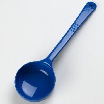 Carlisle 3992 High Heat Measure Miser Spoon/Food Portioner - 8 oz, Blue