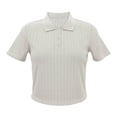 thumbnail image 1 of Blusa George para Mujer Tipo Polo Tejida, Manga Corta Blanco Talla CH, 1 of 4