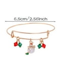 thumbnail image 4 of Dengmore Bracelets Christmas Bracelet Girls Holiday Bell Santa Expandable Crystal Bracelet Jewelry For Women, 4 of 5