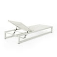 thumbnail image 5 of GDF Studio Mottetta Outdoor Mesh and Aluminum Armless Adjustable Chaise Lounge, White, 5 of 12
