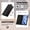 Black, variant on Slim Wallet Case for BLU Bold N4 Magnet & Drop Proof Dark Blue