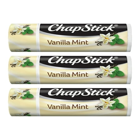 ChapStick Classic Lip Balm Tubes 0.15oz Vanilla Mint 3 Pack