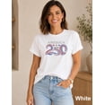 thumbnail image 4 of America 250 Rhinestone PRINTED Shirt 250th Anniversary 4th of July Tee Patriotic Bling Shirt Red White Blue USA Top, 4 of 8