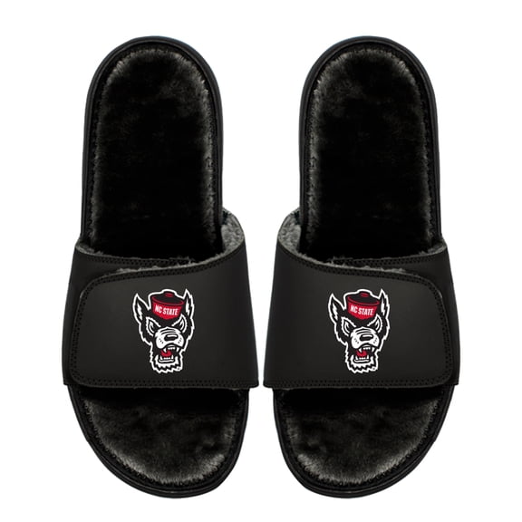 Unisex ISlide NC State Wolfpack Logo Fur Slide Sandals