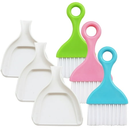 3 Sets of Household Desktop Brushes Professional Desktop Dustpans Multi ...