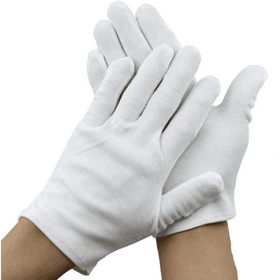 6Pairs Moisturizing Gloves Overnight, Cotton Gloves for Dry Hands Eczema,White Cotton Gloves for Men and Women