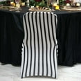 thumbnail image 6 of Efavormart Stretch Spandex Black White Striped Chair Covers 20 PCS Universal Banquet Chair Covers for Party W/ Foot Pockets - Easy Use & Machine Wash Slipcovers for Wedding Outdoor Events, 6 of 11