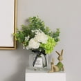 thumbnail image 4 of Artificial Flowers Silk Roses Fake Babys Breath Flower Eucalyptus Leaves Berries Arrangements Wedding Bouquet Indoor Home Faux Plants Décor (White Without Vase), 4 of 5
