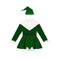 thumbnail image 4 of inhzoy Kids Girls Figure Skating Dance Dress Leotard Miss Santa Claus Dress-Up Green-A 12, 4 of 7