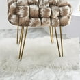 thumbnail image 5 of Home Soft Things Crushed Velvet Pouf Stool Ottoman - Simply Taupe - 16x16x16'', 5 of 7