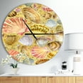 thumbnail image 2 of DesignArt Seashell and Sea Sand Large Wall Clock, 2 of 2