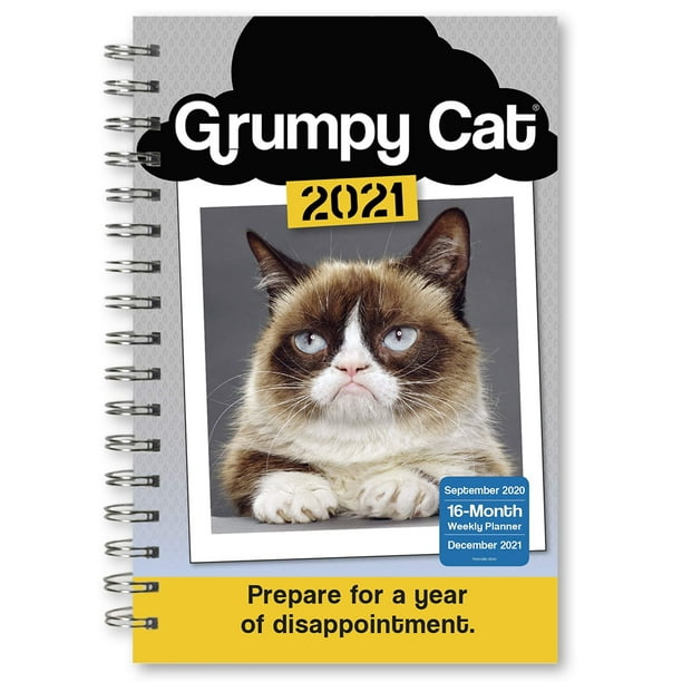 2021-grumpy-cat-16-month-weekly-planner-calendar-by-grumpy-cat-limitied-6-x9-walmart