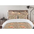 thumbnail image 5 of Ambesonne Vintage Down Alternative Quilt Comforter, Nature Nostalgic Leaves, King, Warm Taupe Orange Rose, 5 of 5