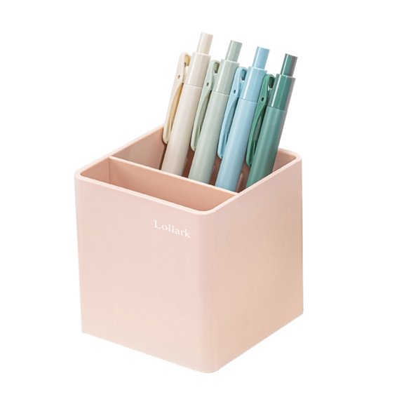 Lollark Pencil cups, Plastic Desk Organizer - Pen Cup Holds Pens/Pencils, Pink