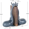 thumbnail image 3 of DecMode 5" Dolphin Metal Bookends with Raised Tails (Set of 2), 3 of 9