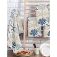 thumbnail image 2 of Blue Beige Coastal Kitchen Dish Towels for Drying Dishes Set of 2, Summer Beach Starfish Coral Nautical Rustic Waffle Weave Microfiber Hand Tea Bathroom Towels Quick Dry & Absorbent Towel 15.7x23.6, 2 of 7