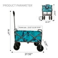 thumbnail image 5 of Collapsible Folding Wagon Outdoor Utility Beach Cart Portable Wagon with 360 Degree Swivel Wheels for Camping, Garden, Shopping, Groceries, 5 of 9