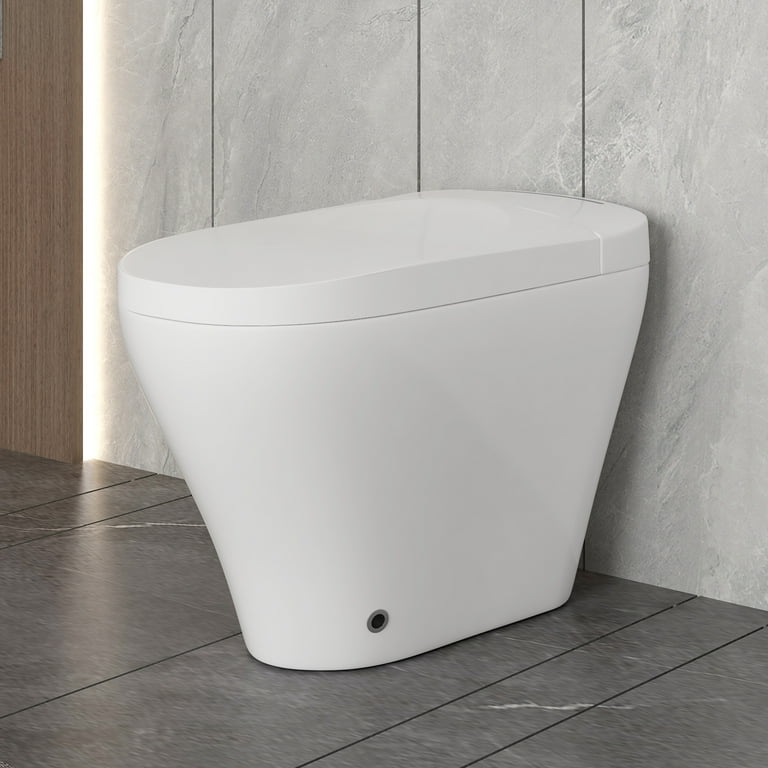 ZAFLY Small Smart Toilet Bowl with Auto Flush, One-Piece Bidet