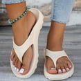 thumbnail image 4 of BRICH Women's Shoes Fashion Slippers Open Toe Flat Slippers Summer Beach Sandals Bathroom Slippers Comfortable Sandals Black 5.5, 4 of 5