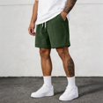 thumbnail image 2 of Satingcolo Men's Casual Shorts Summer Beach Vacation Trunks Elastic Waist With Two Pockets Classic Fit Lightweight Athletic Shorts Army Green 2XL, 2 of 6