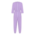 thumbnail image 4 of Doomiva Womens Elderly Anti-strip Adaptive Jumpsuit Long Sleeve Long Pants Nursing Rompers Lavender XXL, 4 of 5