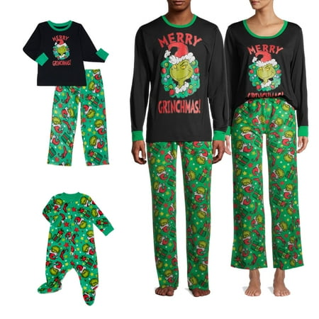 

family Christmas pajamas printed pajama sets shirts and pants for women men boys babies and girls
