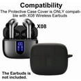 thumbnail image 2 of Earbuds Case Compatible with TAGRY X08 Wireless Headphone, Silicon Protective Cover with Keychain, with Window for LED Display, Black, 2 of 6
