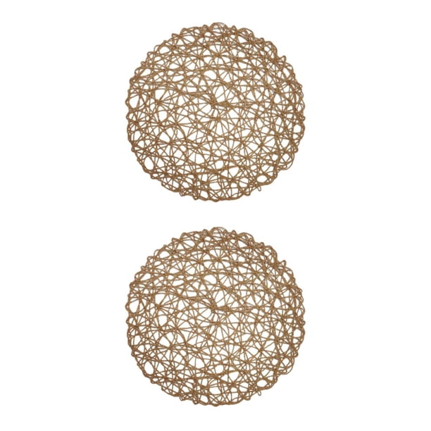 Yuarrent 6 piezas a elegir : tapete de comedor de moda hecho de cuerda de papel decoración de de comedor 38 cm café claro co 38cm café claro co 2Conjunto