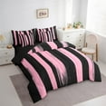 thumbnail image 3 of Erosebridal Geometric Graffiti Lines Bed in a Bag Full Size,Modern Minminalist Art Bed Set,Pink Black Bedding Full Size,Super Cozy Room Decor Reversible,7 Pieces, 3 of 6