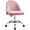 Pink, variant on WOLEGEDO Office Chair Armless Cute Desk Chair Modern Adjustable Swivel Padded Fabric Vanity Task Computer Chair Home Office Desk Chairs with Wheels Grey