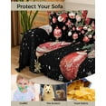 thumbnail image 4 of Black Christmas Balls Sofa Couch Covers for Dogs, Washable Sectional Couch Slipcovers for Loveseat with Tassels, Xmas Poinsettia Botanical Non Slip Sofa Throw Cover Blanket L 71''x102'', 4 of 8