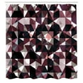 thumbnail image 2 of Ambesonne Geometric Shower Curtain, Retro Pattern Modern Art, 69"Wx75"L, Pale Maroon, 2 of 4