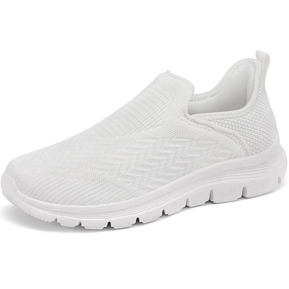 Rumpra Women’s Hands Free Slip On Walking Sneakers, Lightweight Breathable Non Slip Shoes for Work Travel Gym Casual