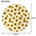 thumbnail image 6 of White Sunflower Pattern Round Tablecloth 60"x60",Wrinkle Wipeable Table Cloth for Kitchen Dining Room Picnic Patio Party, 6 of 6