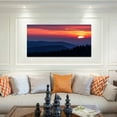 thumbnail image 3 of Smoky Mountain Wall Art Sunrise Over Blue Ridge Mountains Scenic Painting Gallery Wrapped Canvas Art Ready to Hang, 3 of 6