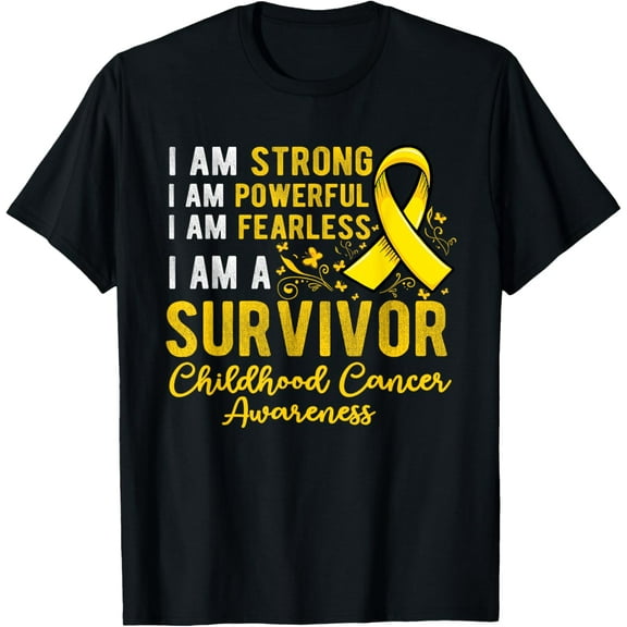 Support for a Survivor of a Childhood Cancer Awareness T-Shirt