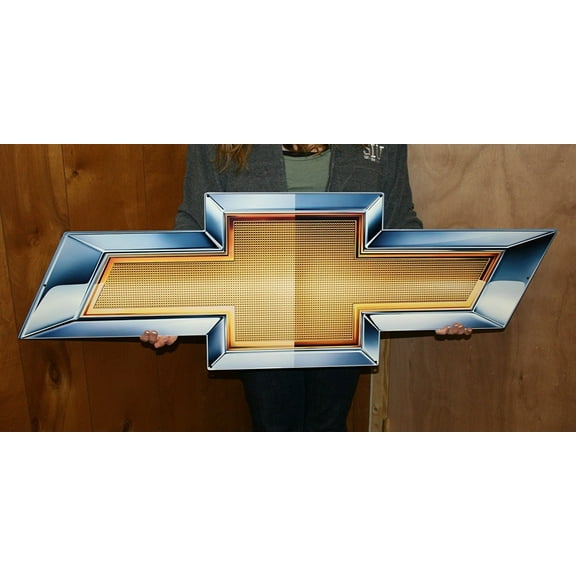 Camaro Bowtie Supersized Metal Sign 50" x 14"