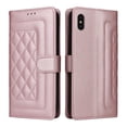 thumbnail image 2 of Compatible with iPhone XS / X Case, Premium Leather iPhone XS / X Wallet Book Case Magnetic Flip RFID Blocking Credit Card Holder Kickstand with Wrist Strap Shock Absorbing Case, Rosegold, 2 of 11