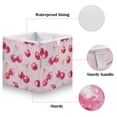 thumbnail image 3 of Foldable Fabric Storage Bin Home Cubes Clothing Organizer Bins Large Collapsible Box Basket for Home Organizer Watercolor Sparkling Cherries, 3 of 7
