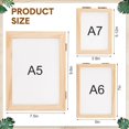 thumbnail image 1 of 6 Pieces Paper Making Wooden Paper Making Mould Papermaking Screen Kit 3 Size Frame for DIY (A7, A6, A5), 1 of 6
