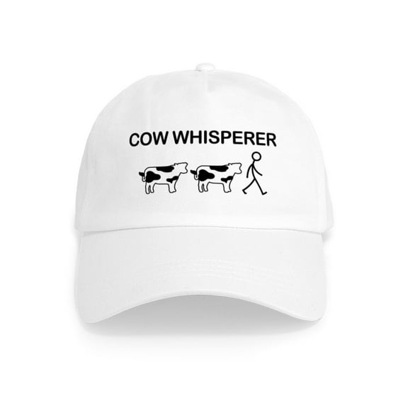 CafePress - Cow Whisperer Cap - Adjustable 100% Brushed Unisex Casual Cotton Baseball Cap, Beige, 1