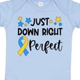 thumbnail image 4 of Inktastic Just Down Right Perfect Down Syndrome Awareness Ribbon Boys or Girls Baby Bodysuit, 4 of 5