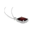 thumbnail image 3 of 33.31 Carat (Ctw) Garnet Pendant Necklace in 14K White Gold with Chain and Diamonds 1.34 carats (Ctw) for Women, 3 of 6