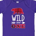 thumbnail image 4 of Inktastic Plaid Bear Wild and 1 with Arrow Boys or Girls Baby Bodysuit, 4 of 5