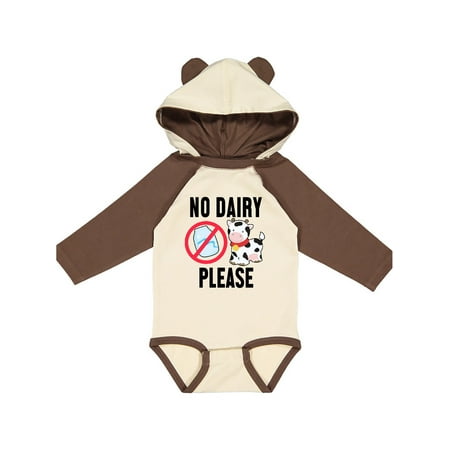 

Inktastic No Dairy Please with Cow and Milk Gift Baby Boy or Baby Girl Long Sleeve Bodysuit