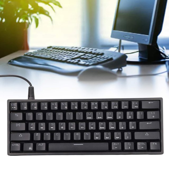 Teclado mecánico RGB Teclado mecánico retroiluminado RGB Iluminación fría Fácil de usar 61 teclas Estructura compacta y liviana para la oficina para el hogar ANGGREK Otros