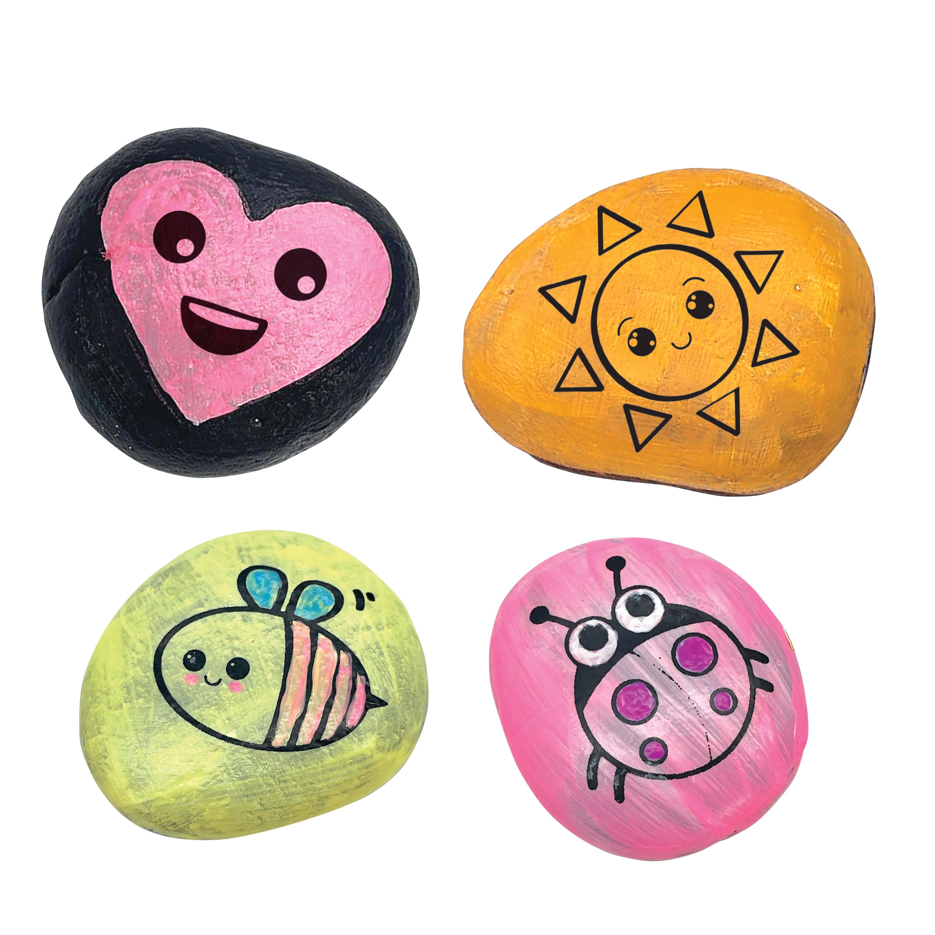 Creativity for Kids Chalk n’ Rock Bucket Kit | Paint, Glow & Build a Colorful 20-Rock Snake (Ages 6+)